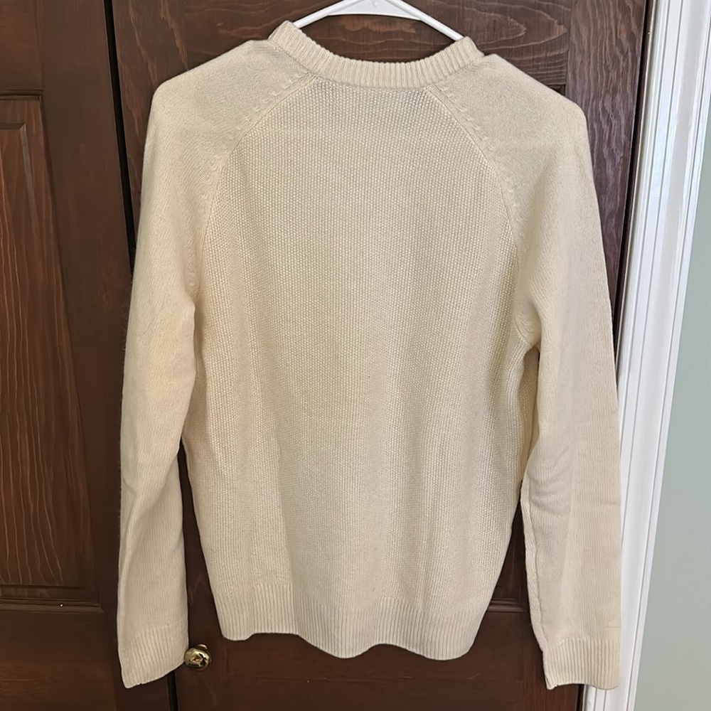 Men’s Size Medium White Cashmere Sweater NWT - Picture 6 of 6